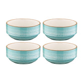Bonna China Sea Blue dia.3" h:1.5" 4 oz. Round Blue Porcelain Ramekin (Set of 4)